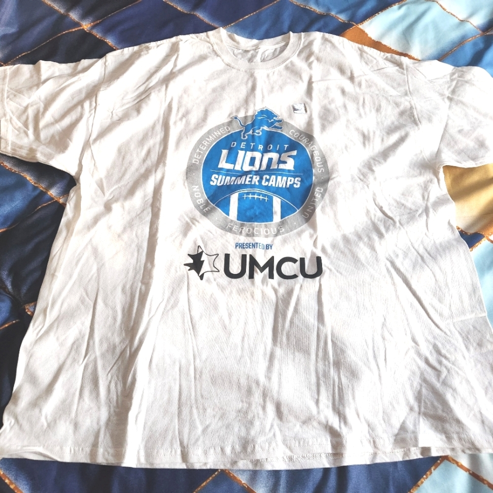 Detroit Lions  Football Summer Camp T-Shirt - White Size Xxl